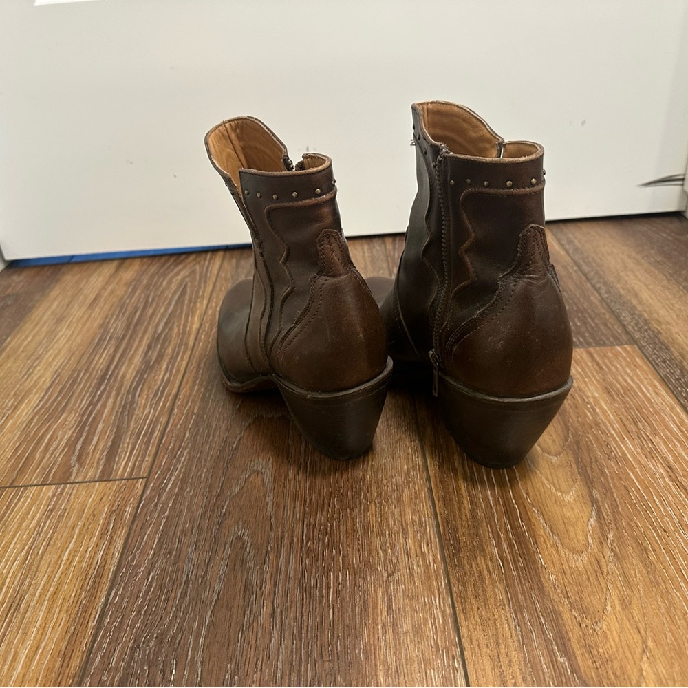 Lucchese Rich Brown Ankle Booties - Picture 5 of 15